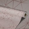 Papel de Parede Adesivo Lavavel Sala Rosa Chá Geométrico 3m - 4