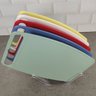 Conjunto 5 Tábuas de Corte com Suporte para Cozinha Coloridas 26x18cm Pequenas Cinquetti - 3