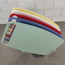 Ver imagem 3 de Conjunto 5 Tábuas de Corte com Suporte para Cozinha Coloridas 26x18cm Pequenas Cinquetti