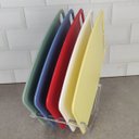 Ver mais imagens de Conjunto 5 Tábuas de Corte com Suporte para Cozinha Coloridas 26x18cm Pequenas Cinquetti