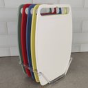 Ver imagem 7 de Conjunto 5 Tábuas de Corte com Suporte para Cozinha Coloridas 26x18cm Pequenas Cinquetti