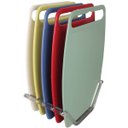 Ver imagem 1 de Conjunto 5 Tábuas de Corte com Suporte para Cozinha Coloridas 26x18cm Pequenas Cinquetti