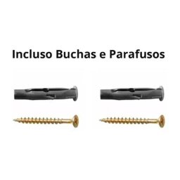 Prateleira Nicho Ferro Multiuso Dupla 60Cm Branca - 1