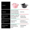 Ver imagem 4 de Panela de Ferro Fundido com Tampa Esmaltada Rosa