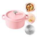 Ver imagem 6 de Panela de Ferro Fundido com Tampa Esmaltada Rosa