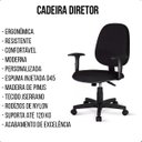 Ver imagem 4 de Cadeira Escritório Preta Giratória Diretor C/ Relax e Braço