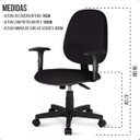 Ver imagem 3 de Cadeira Escritório Preta Giratória Diretor C/ Relax e Braço