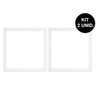 Painel LED Kit 2 Unid Plafon Quadrado Luminária Embutir Loja Iluminação Decoração - 4