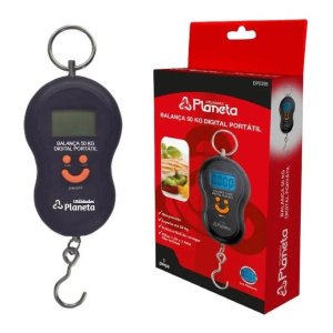 Balança Digital Portátil com Gancho Mala Pesca até 50kg