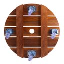 Ver imagem 5 de Suporte para Vaso de Planta Redondo com Rodinhas Cristal 35cm