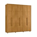 Ver imagem 2 de Guarda-Roupa Casal 6 Portas 100% MDF com Pés Veronese Marrom/Cumaru