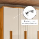 Ver imagem 6 de Guarda-roupa Casal 6 Portas 100% Mdf com Pés Veronese