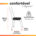 Ver imagem 4 de Conjunto de Mesa Itália New com 4 Cadeiras 1,00m Artefamol Branco/granito