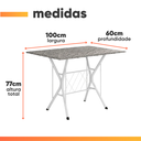 Ver imagem 3 de Conjunto de Mesa Itália New com 4 Cadeiras 1,00m Artefamol Branco/granito