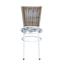 Ver imagem 3 de 6 Cadeiras para Mesa Branca Hawai Avelã Assento Floral:floral Branco