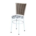 Ver imagem 2 de 6 Cadeiras para Mesa Branca Hawai Avelã Assento Floral:floral Branco