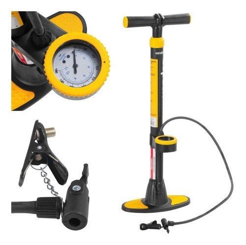Bomba Encher Pneu Ar Manual para Carro Moto Bicicleta Vonder - 3