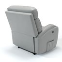 Ver imagem 3 de Poltrona do Papai Reclinável em Couro Bovino Cor Cinza Griggio Reclinação Elétrica - Modelo Florença