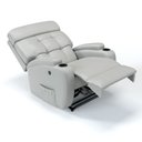 Ver imagem 6 de Poltrona do Papai Reclinável em Couro Bovino Cor Cinza Griggio Reclinação Elétrica - Modelo Florença