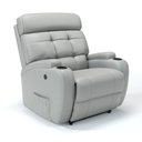 Ver imagem 1 de Poltrona do Papai Reclinável em Couro Bovino Cor Cinza Griggio Reclinação Elétrica - Modelo Florença