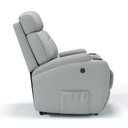 Ver imagem 4 de Poltrona do Papai Reclinável em Couro Bovino Cor Cinza Griggio Reclinação Elétrica - Modelo Florença