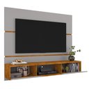 Ver imagem 1 de Painel Tv Ambar Sala 65 Pol. Off White/naturalle/ripado