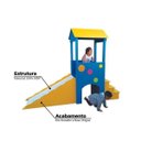 Ver imagem 3 de Escorregador Infantil Grande 2m Em Madeira Mdf Playground Para Casa Brinquedo Criança Feliz