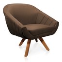 Ver imagem 4 de Kit 01 Namoradeira 02 Lugares e 02 Poltronas Giratória Giovana Suede Base Madeira MM30 - D’Rossi - M