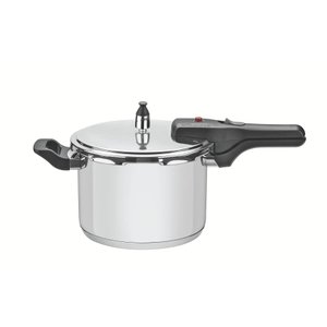 Panela de Pressão Tramontina Brava em Aço Inox com Fundo Triplo 22 Cm 6 L Tramontina