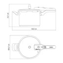 Ver imagem 3 de Panela de Pressão Tramontina Brava em Aço Inox com Fundo Triplo 22 Cm 6 L Tramontina