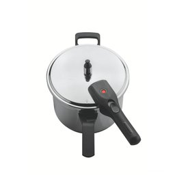 Panela de Pressão Tramontina Brava em Aço Inox com Fundo Triplo 22 Cm 6 L Tramontina - 4 Panela de Pressão Tramontina Brava em Aço Inox com Fundo Triplo 22 Cm 6 L Tramontina - 4