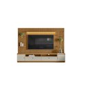 Ver imagem 4 de Estante Home para Tv Ripado 2 Modulo Lateral Ouro Preto Nature/off White - Linea
