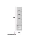 Ver mais imagens de Estante Home para Tv Ripado 2 Modulo Lateral Ouro Preto Nature/off White - Linea
