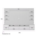 Ver imagem 6 de Estante Home para Tv Ripado 2 Modulo Lateral Ouro Preto Nature/off White - Linea