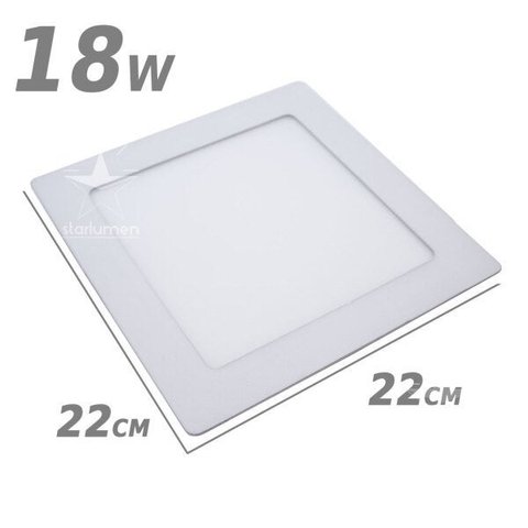 Painel Plafon LED de Embutir 18W 22 x 22cm 3000K Branco Quente St437