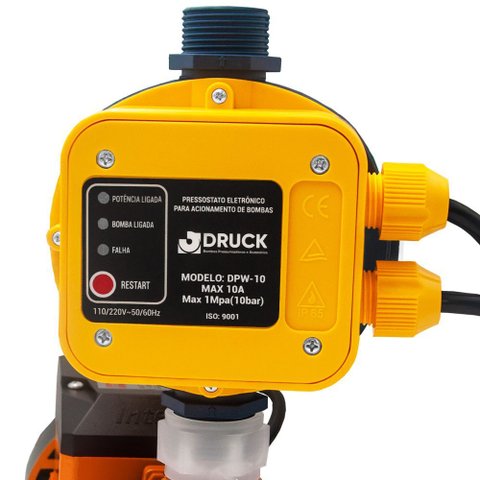 Pressostato Controle Eletrônico Pressão de Bombas de Água Druck Bivolt 110/220v
