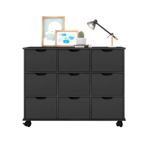 Nicho Organizador com Rodízios Toys 9 Gavetas Q01 Pto/pto - Mpozenato
