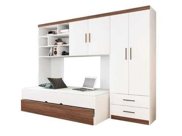 Quarto de Bebe Comleto Quiara Completo com Cama,Cama Auxiliar,Roupeiro e Modulo - 4