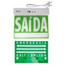 Ver imagem 4 de Placa de Sinalizaçao Saida Bateria Emergência Lâmpada LED Luz Iluminaçao Empresa Casa