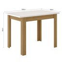 Ver imagem 3 de Kit Mesa de Jantar Bellagio 108x68 Cm com 4 Cadeiras Clara Freijo/off White/savana