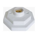Ver imagem 1 de Kit 10 Plafon Octogonal Bocal Porcelana E-27 Branco - Opl