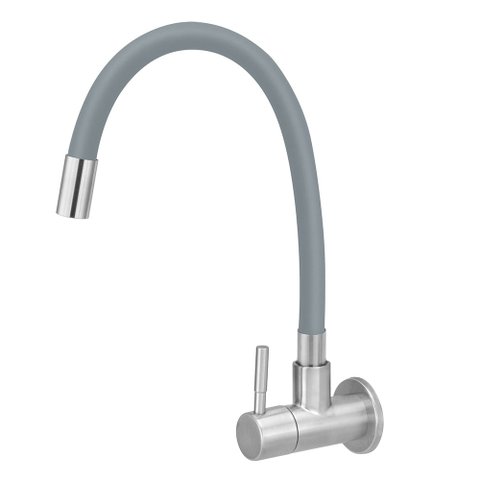 Torneira de Cozinha Inox Parede Flexível Gourmet Cinza/gray