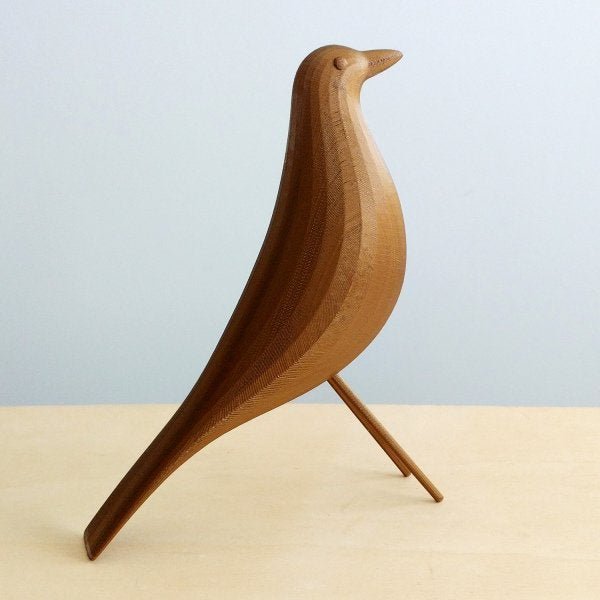 Pássaro P Decorativo - 11,6 Cm Altura -Toque 3D: Bronze - 2