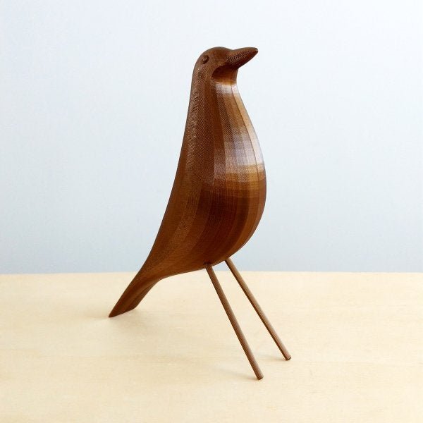 Pássaro P Decorativo - 11,6 Cm Altura -Toque 3D: Bronze