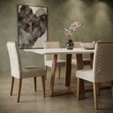 Ver imagem 2 de Conjunto Mesa 6 Cadeiras Hamburgo com Pegador Plus – Mesa de Jantar Moderna para Sala e Cozinha:Velu