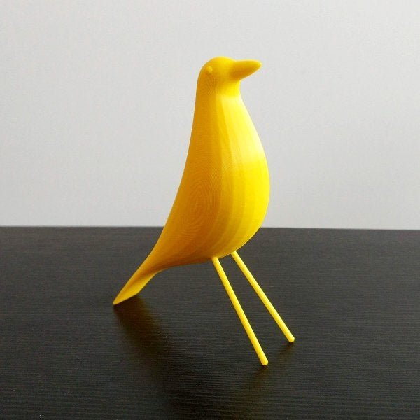 Pássaro P Decorativo - 11,6 Cm Altura -Toque 3D: Amarelo