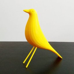 Pássaro P Decorativo - 11,6 Cm Altura -Toque 3D: Amarelo - 2