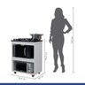 Balcão para Cooktop 5 Bocas 2 Nichos para Forno Turim Kaiki Móveis - 5