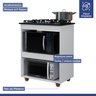 Balcão para Cooktop 5 Bocas 2 Nichos para Forno Turim Kaiki Móveis - 2