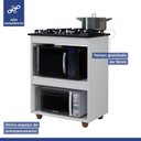 Ver imagem 3 de Balcão para Cooktop 5 Bocas 2 Nichos para Forno Turim Kaiki Móveis